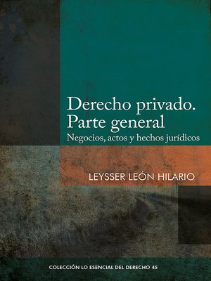 cover image of Derecho privado